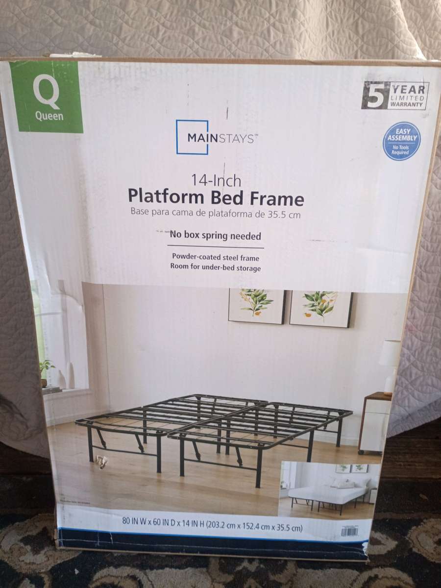 queen platform bed frame