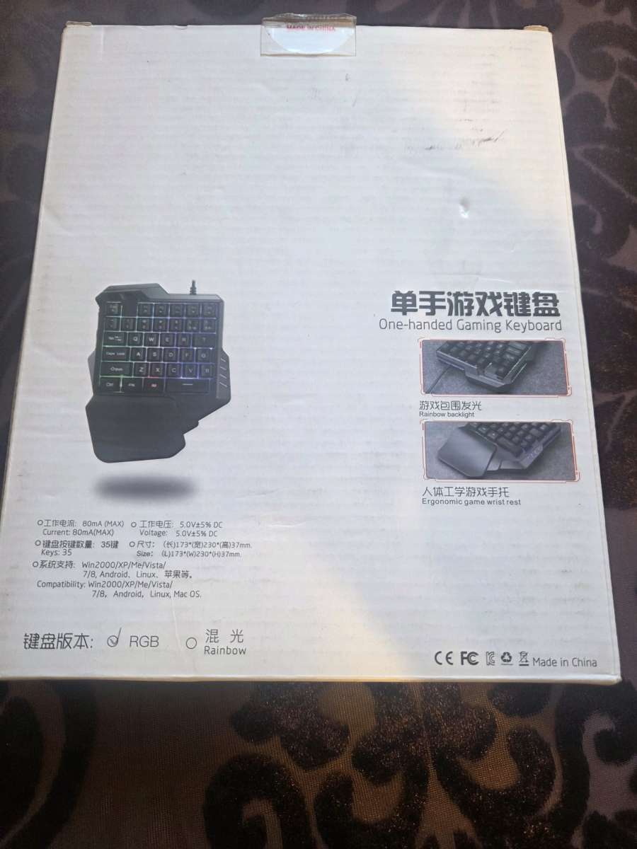 one handed gaming keyboard