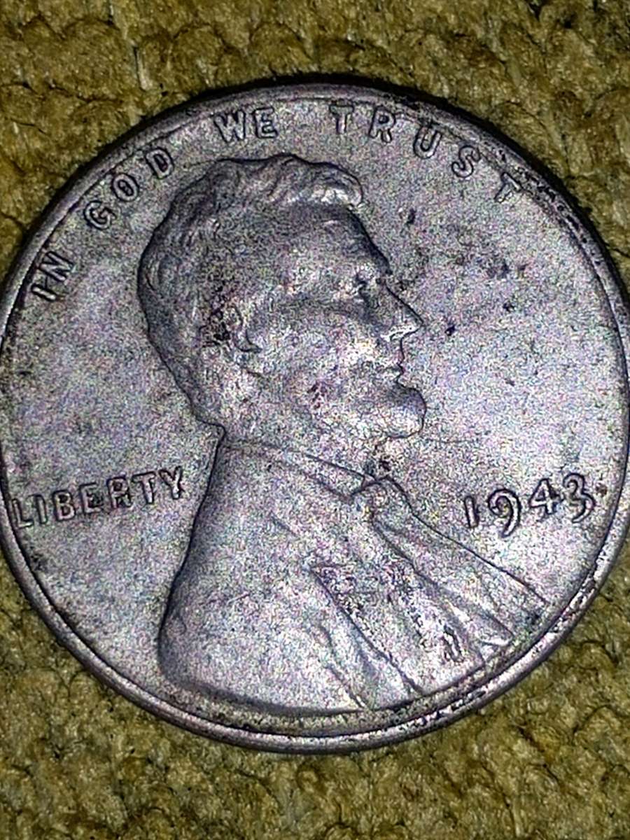 1943 STEEL PENNY NO MINT MARK