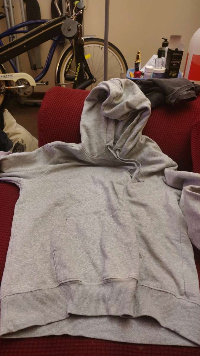gray hoodie