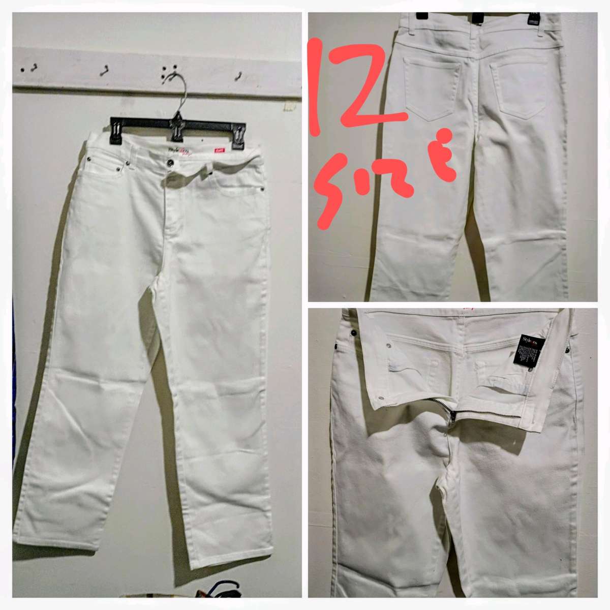 womens trousers white size 12