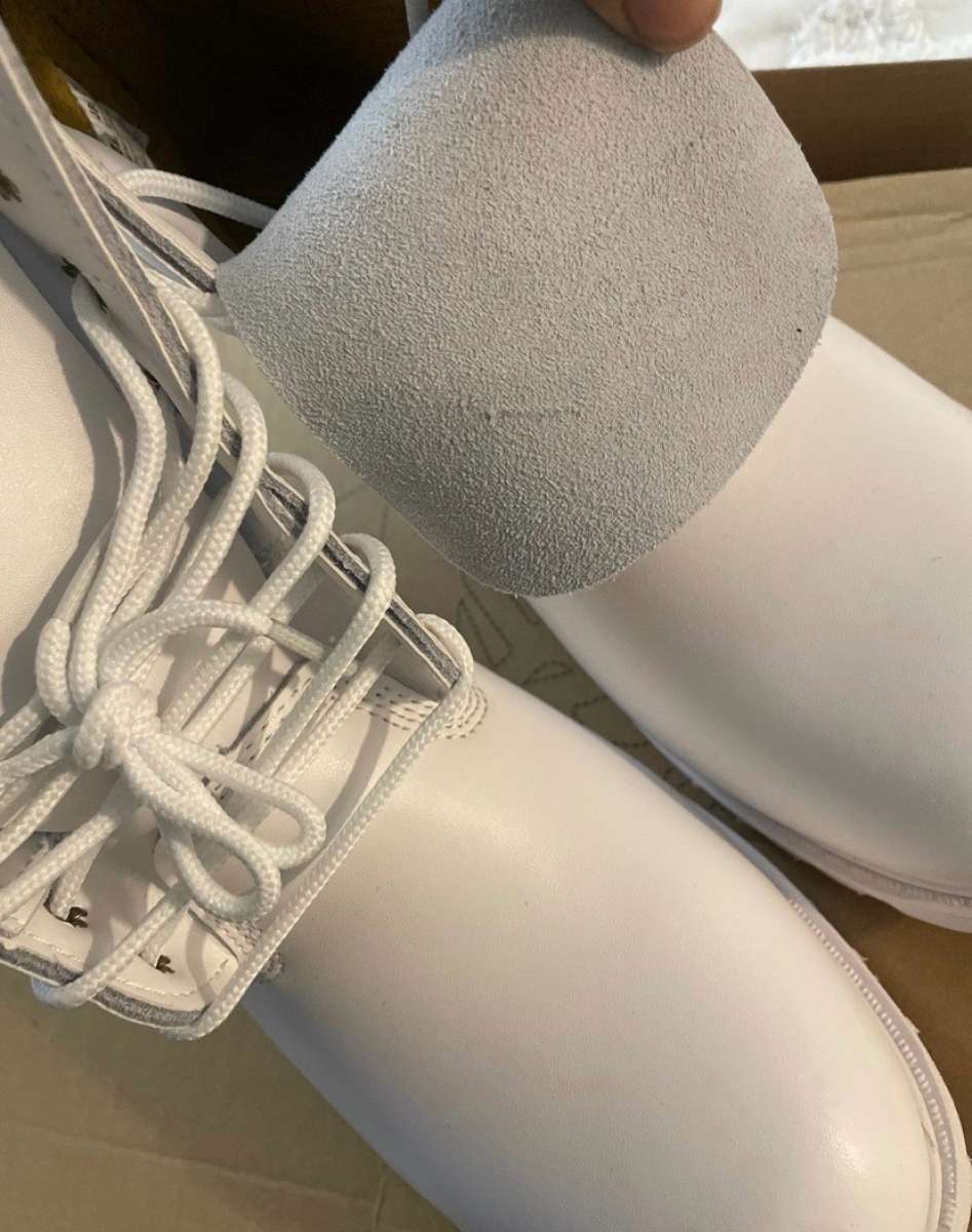 white leather timberland boots