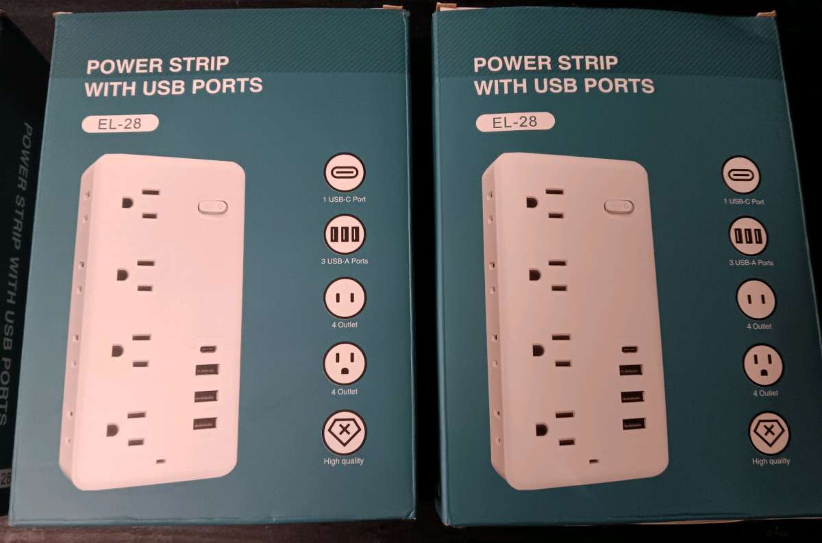 10FT EL28 POWER STRIP WITH USB PORTS