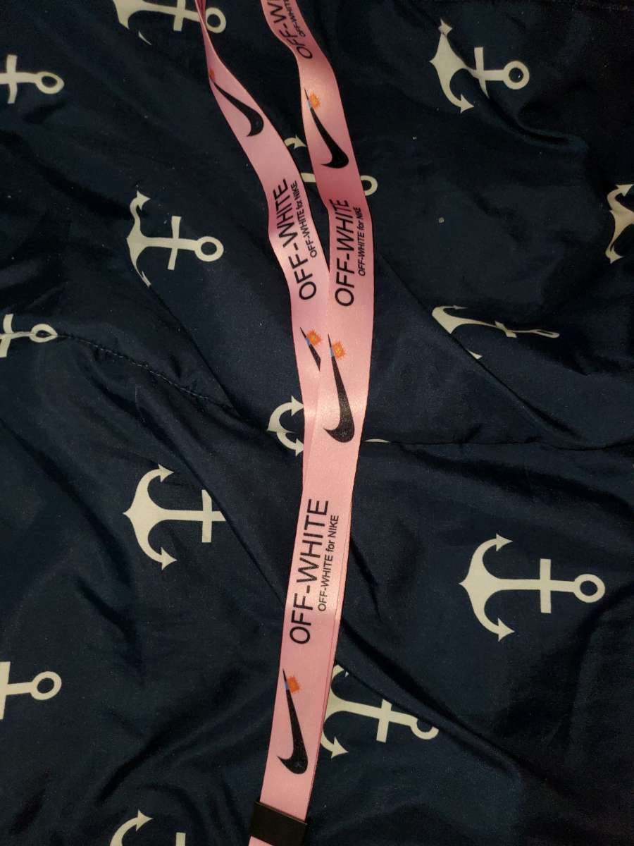 Offwhite monogram lanyard ID holder