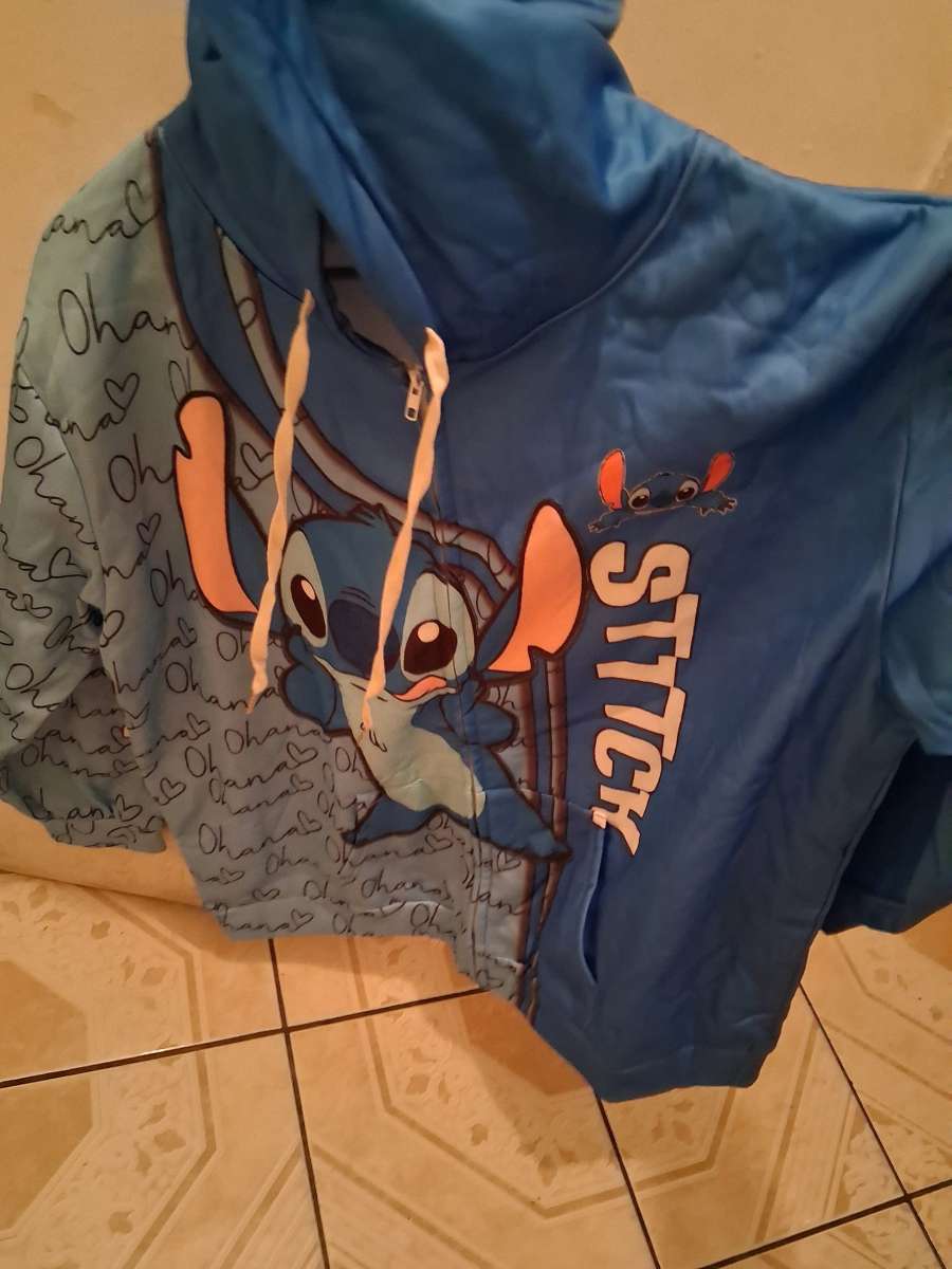 Disney Stitch Zipper Hoodie Sweatshirt Size XXL for Women