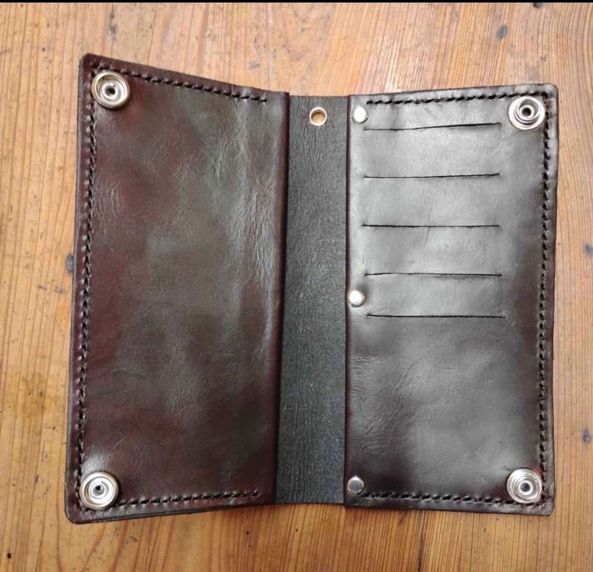 new tooled leather koi fish and dragon bifold wallet