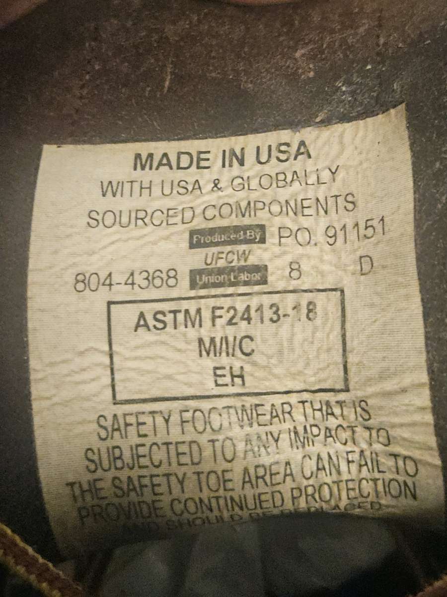 Thorogood Mens 8 Steel Toe Boots