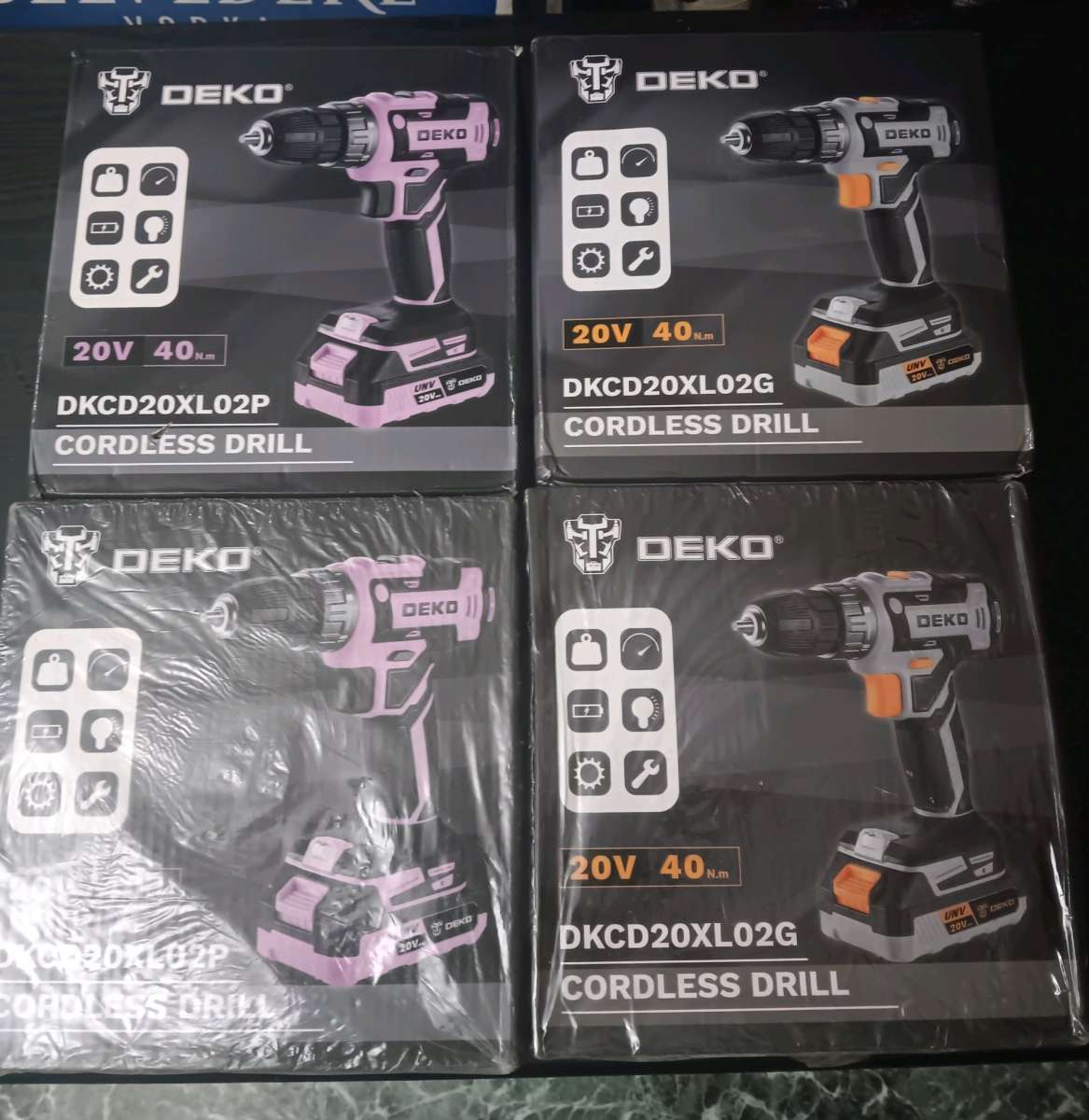 20V DEKO CORDLESS DRILL SET