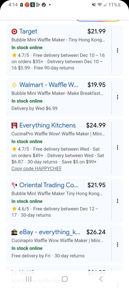 Mini waffle maker