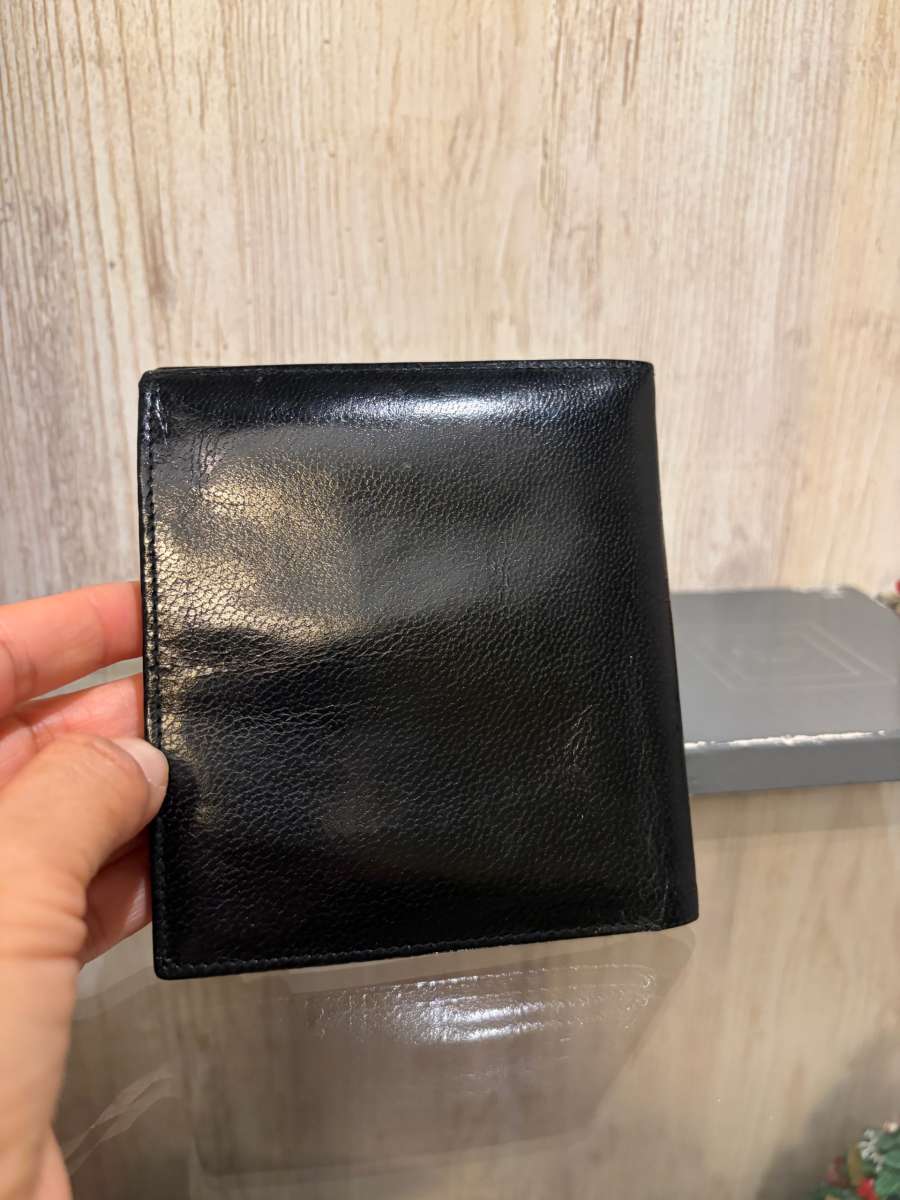 Vintage Christian Dior black bifold wallet