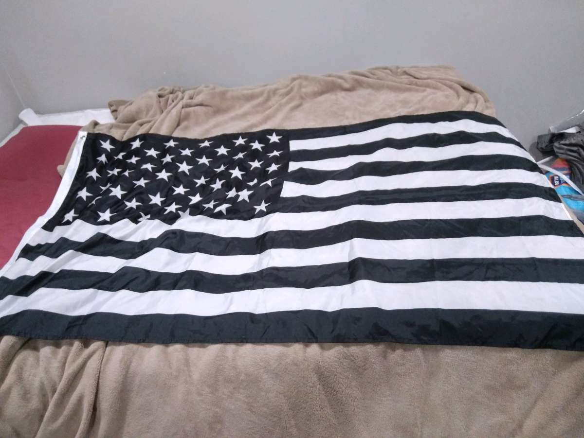 Black And White USA Flag