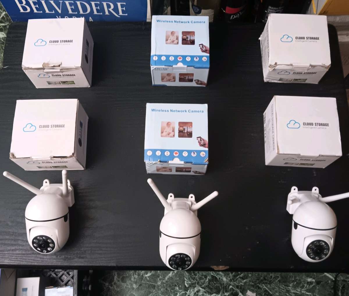 WIRELESS NETWORK ROTATIONAL SECURITY CAMERAS