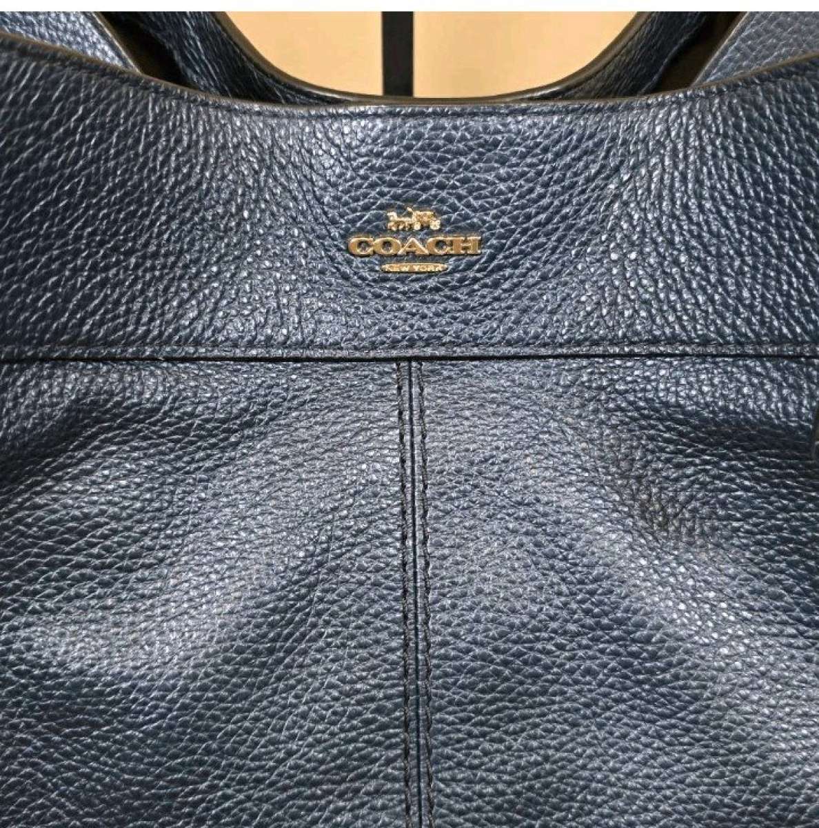 coach metallic blue bag