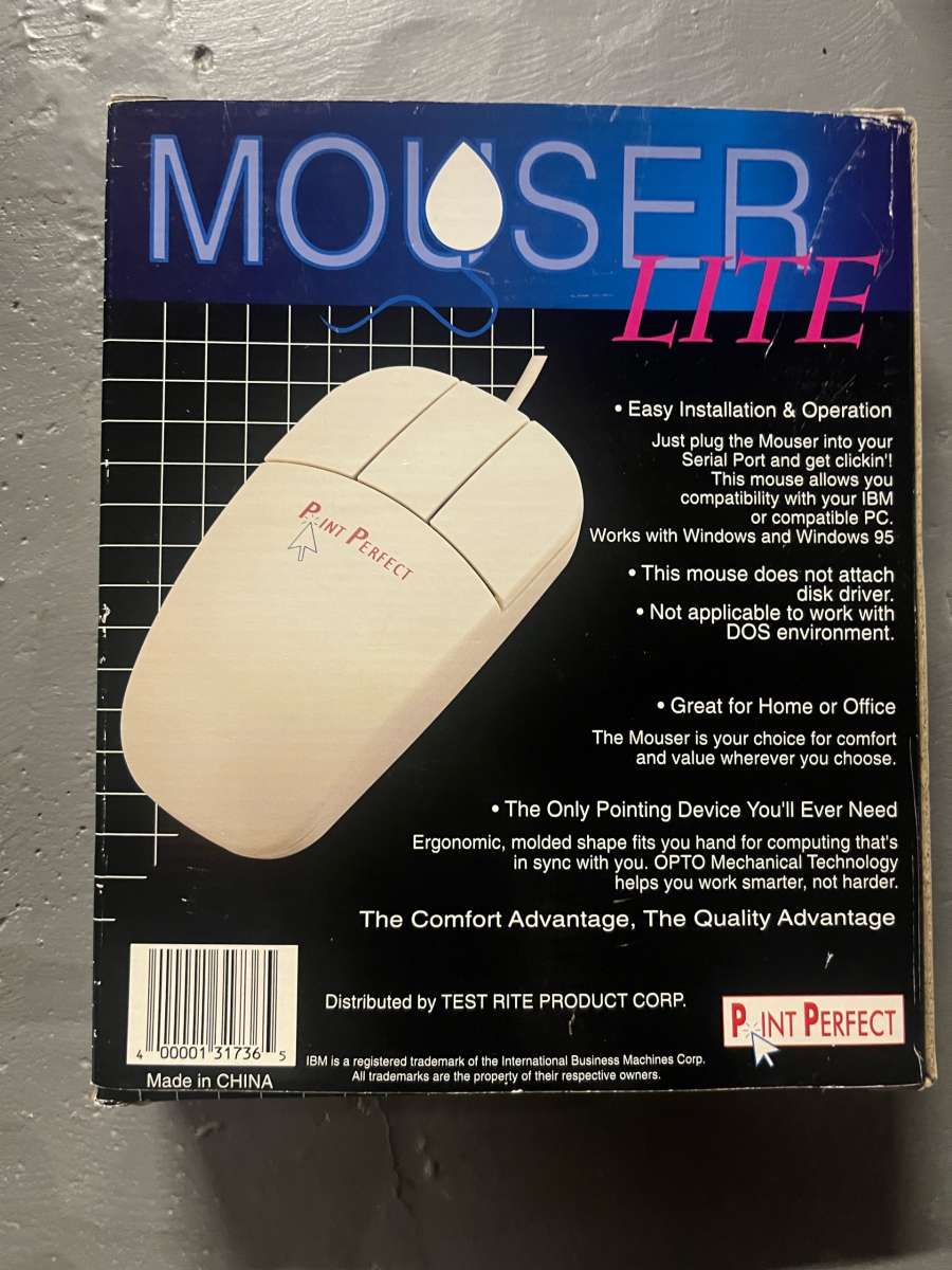 This is an open box 3 Button Serial MouseNever used comes fr