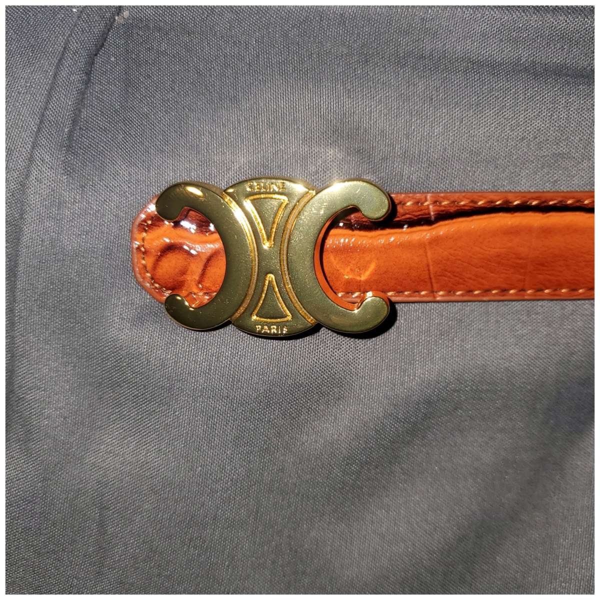 Celine Triomphe Buckle Belt