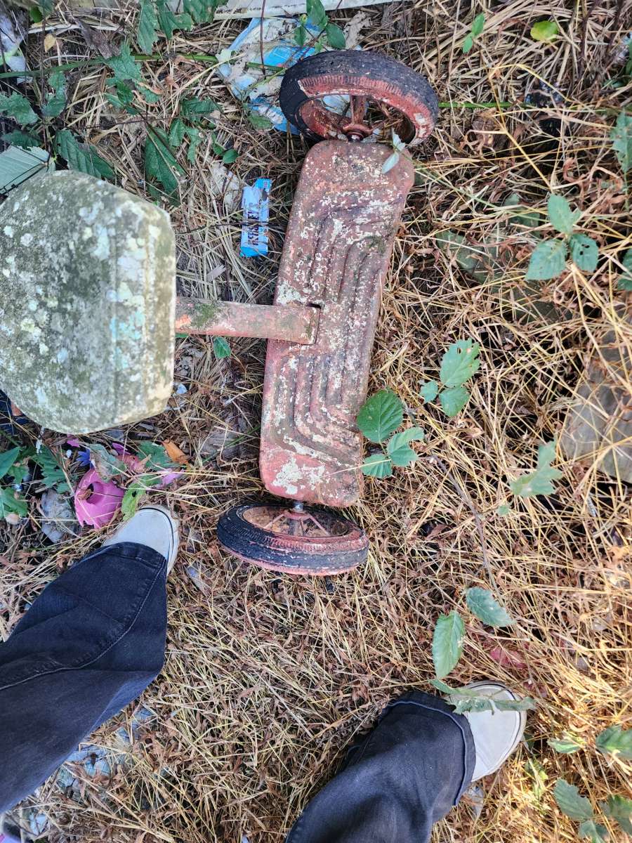 2 antique tricycles all metal