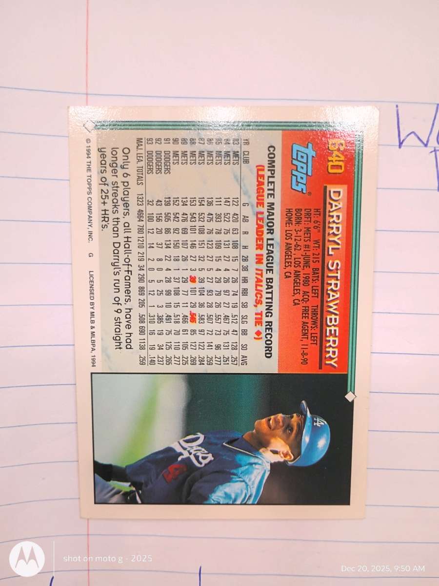 Darryl Strawberry card 640
