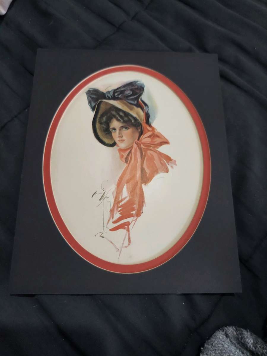 Ornate Antique Gold Baroque Frame w 1900s Harrison Fischer P