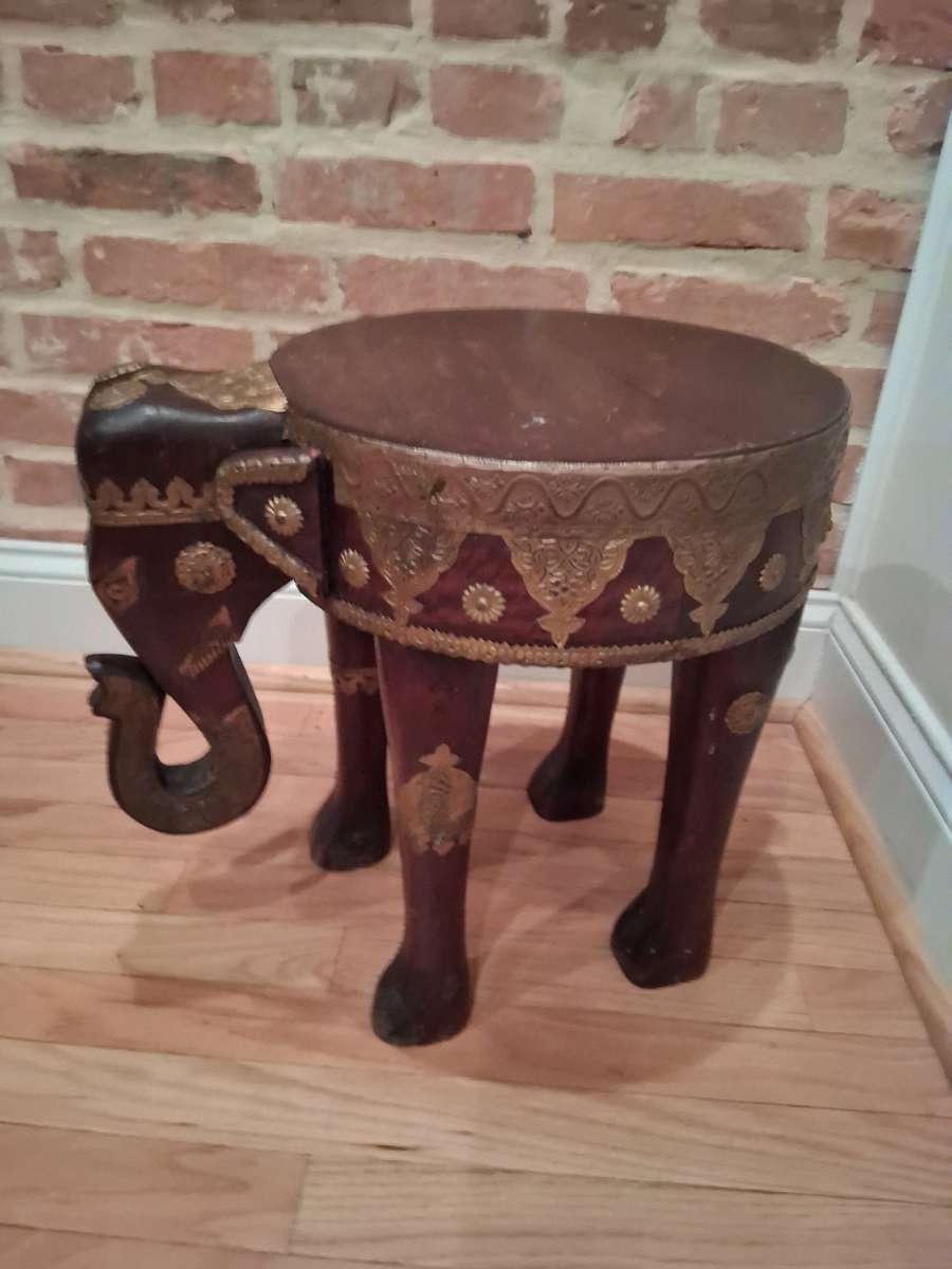 Wooden Elephant Stool