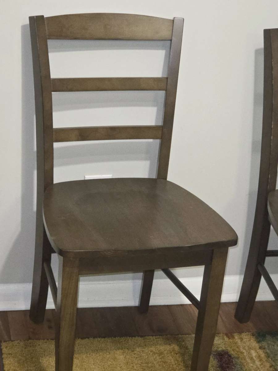 Set of 4 Brown Wooden Mandrid Ladderback