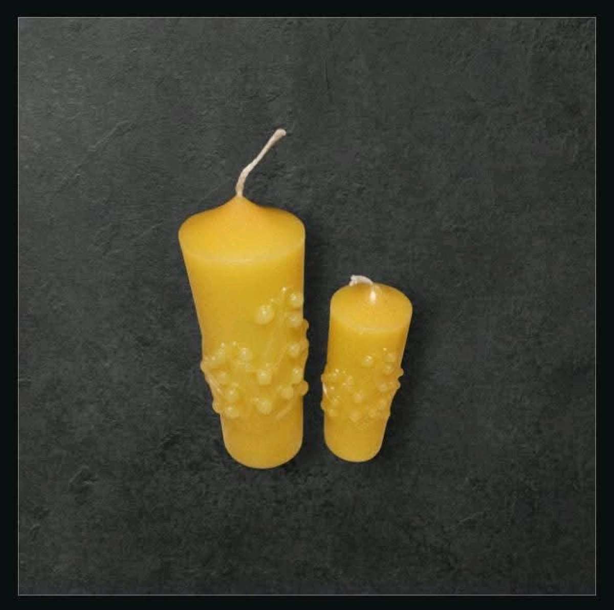Yellow Floral Candles