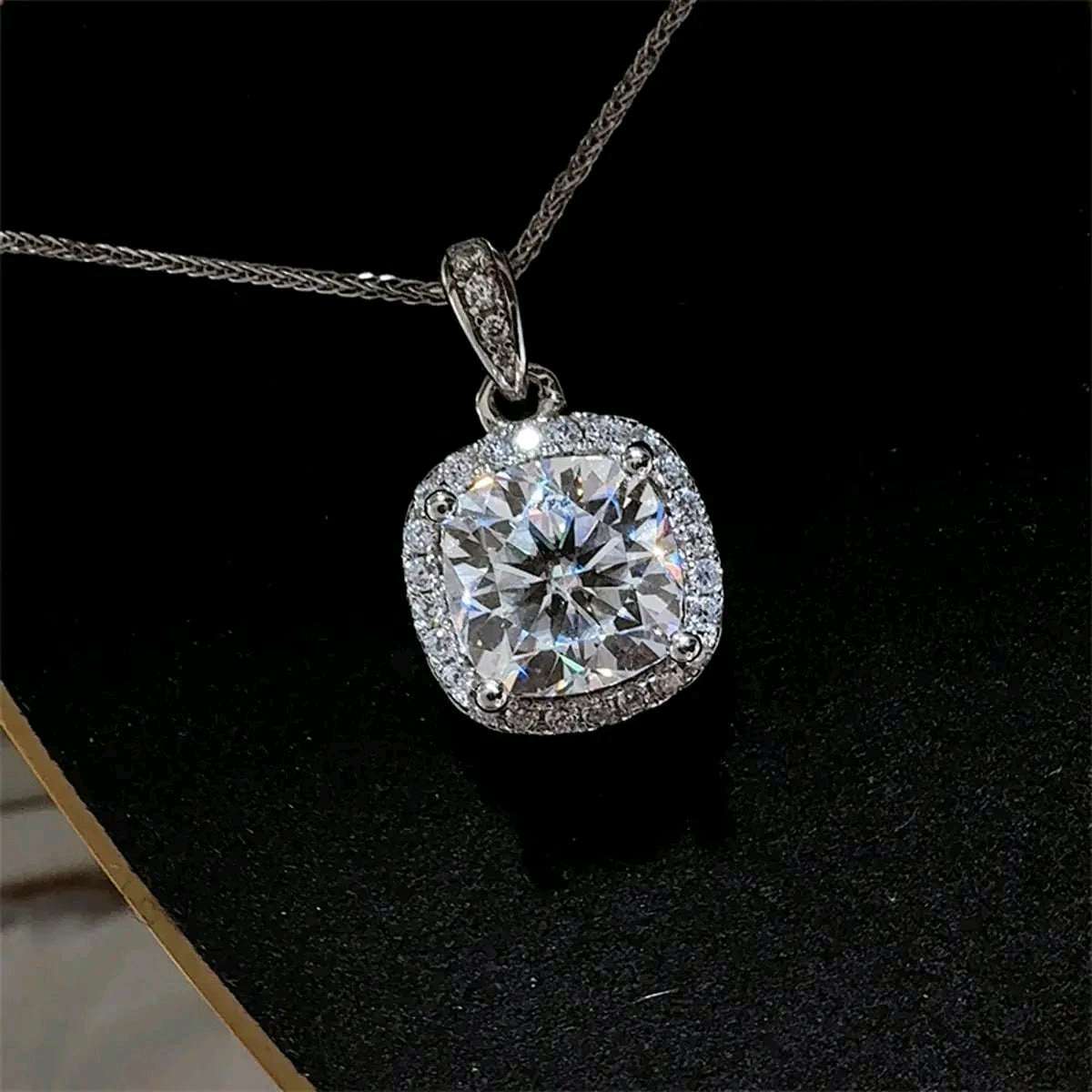 5 Carat Moissanite 925 Sterling Silver Necklace