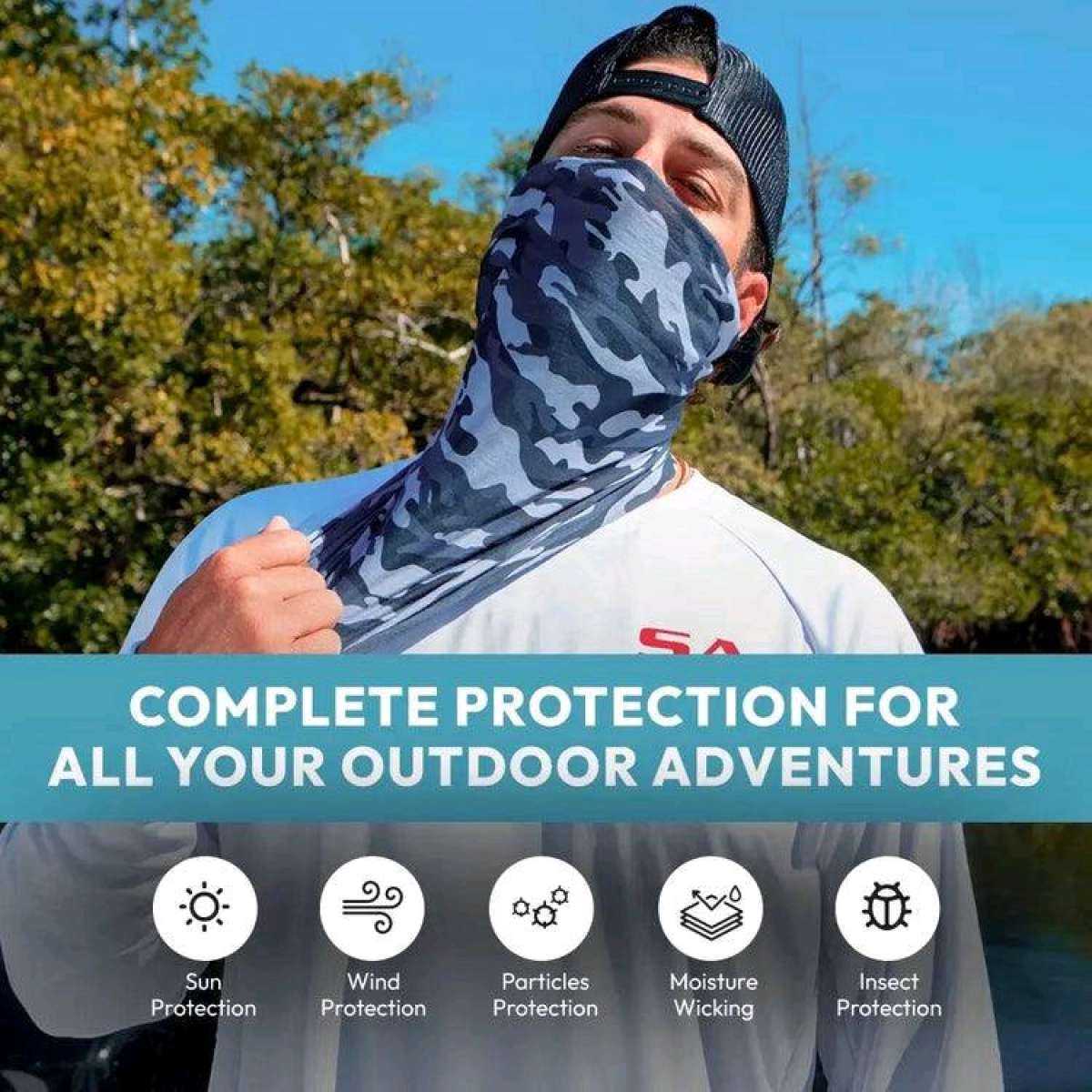 Kids Fleece Face Shields  Grey Military Camo