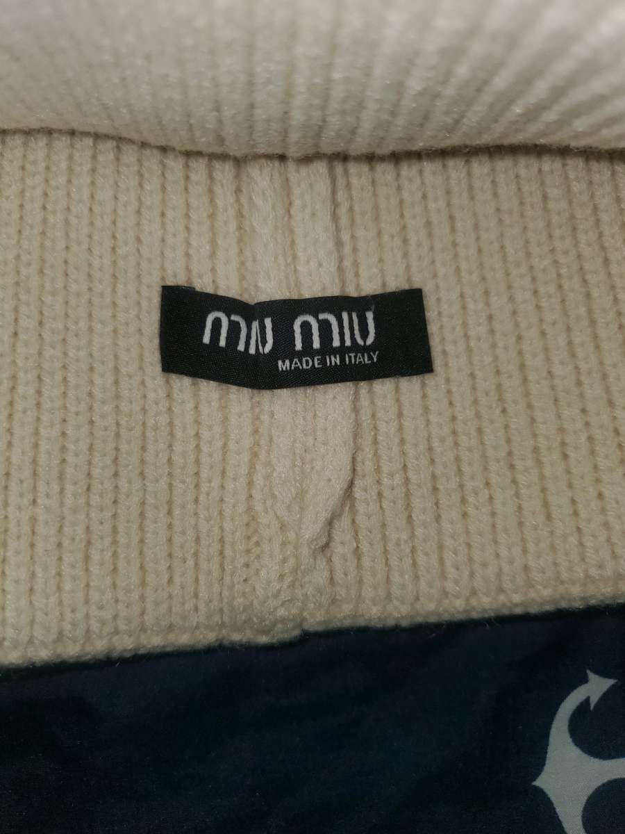 Miu Miu Beige Knit Hat