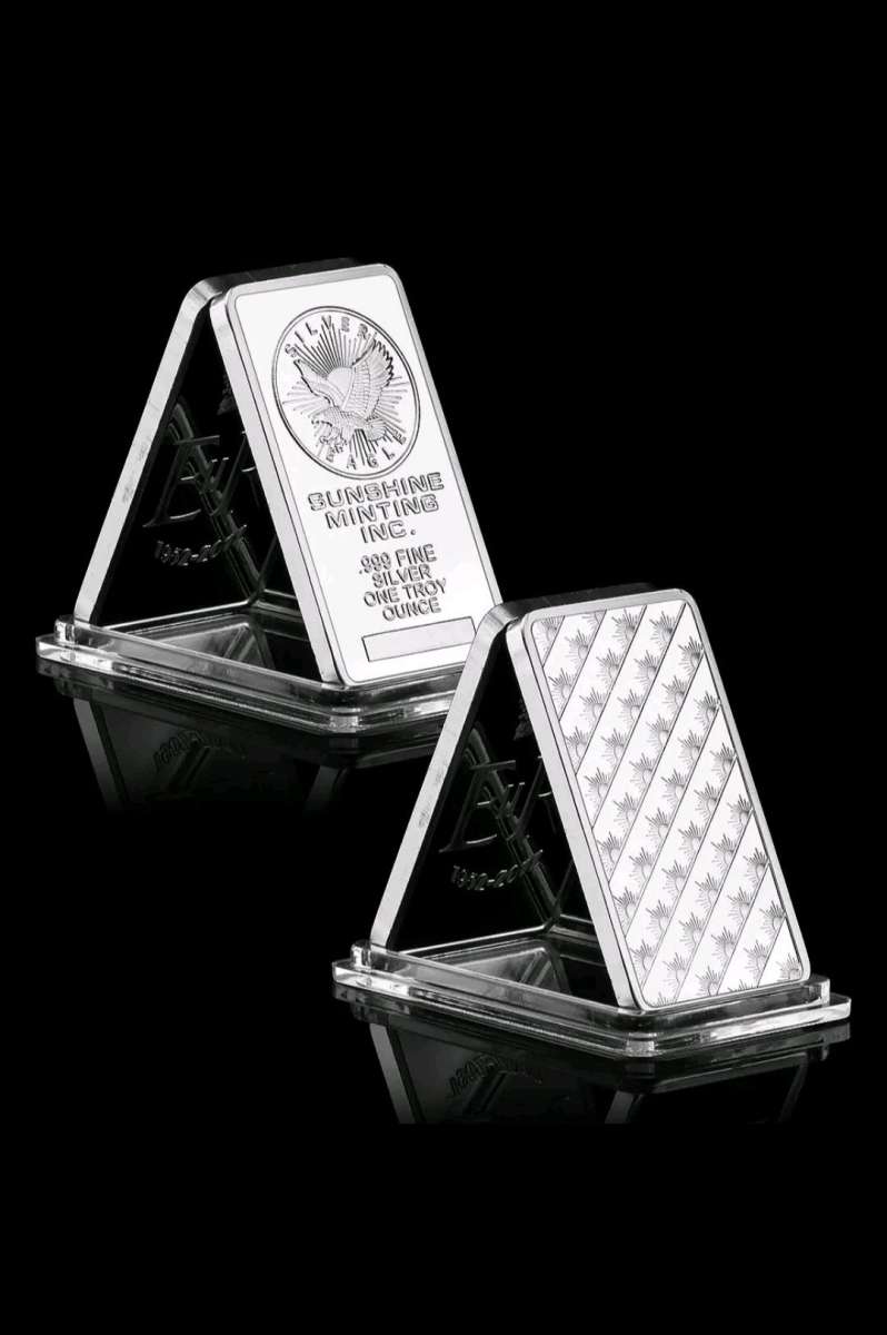 Collectable Paperweight Bar Sunshine 999 Fine Silver