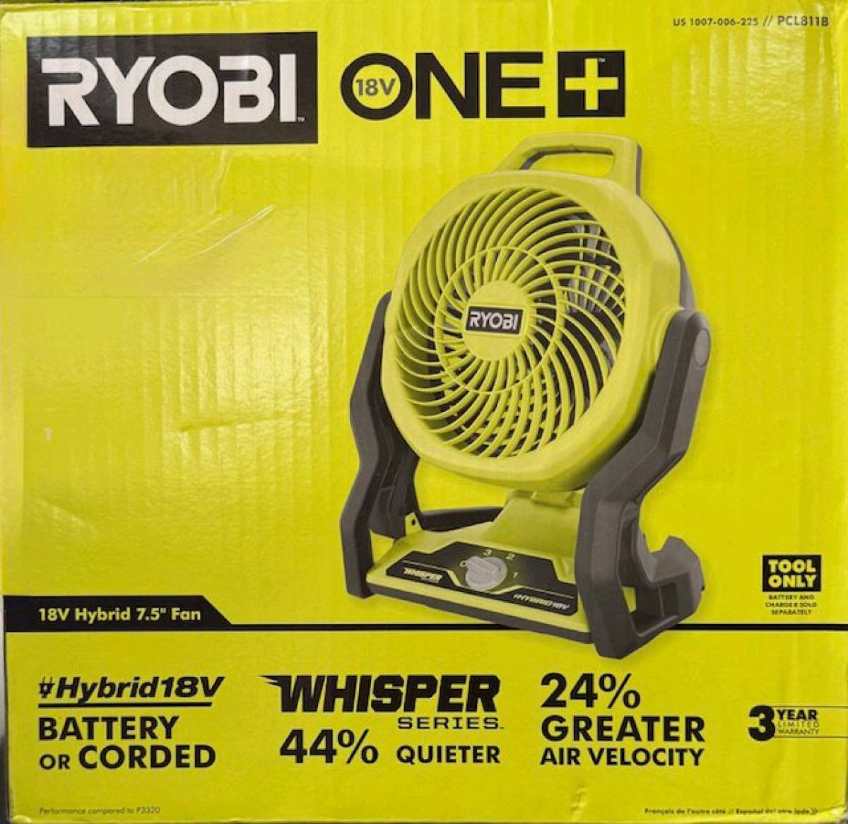 Ryobi 18v fan