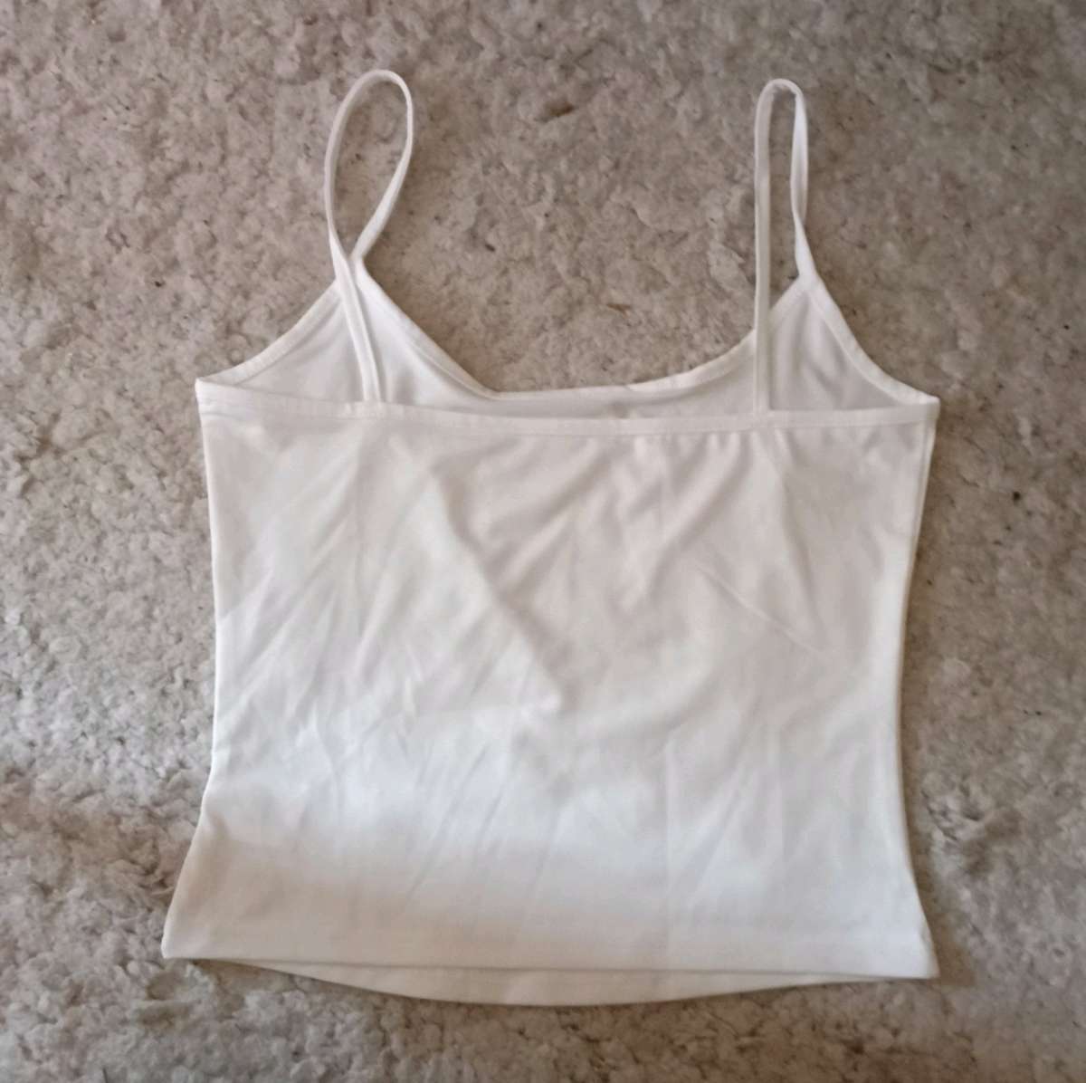 white spaghetti strap camisole tank top Size S