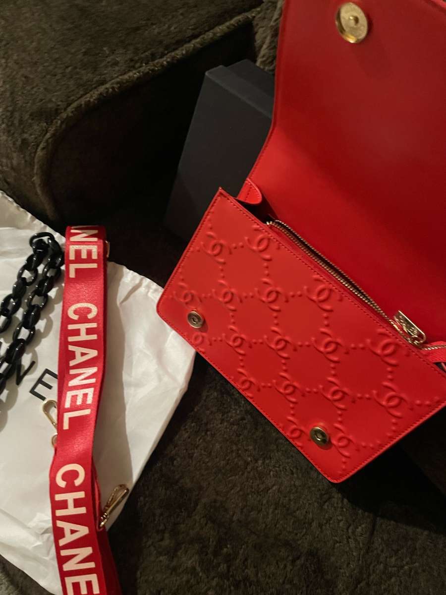red Chanel purse