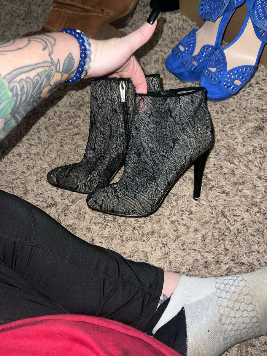 Jessica Simpson Lace Heeled Booties