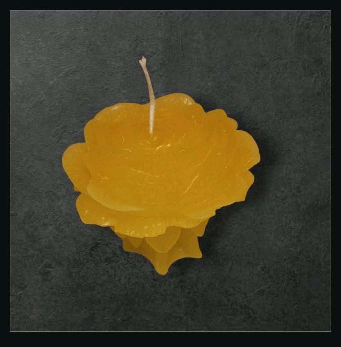 3 Yellow Rose Candle Set