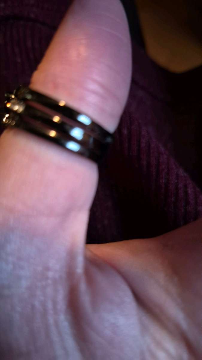 NEW flower and leaf 3pc ring set size 9