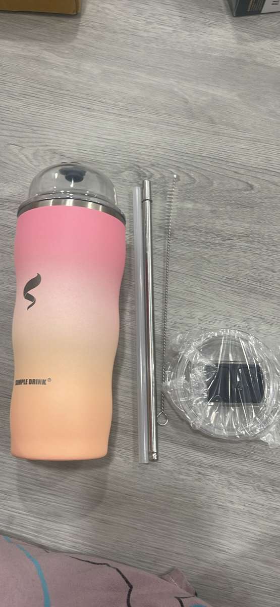 20Oz Insulated Tumbler With Straw And Lid