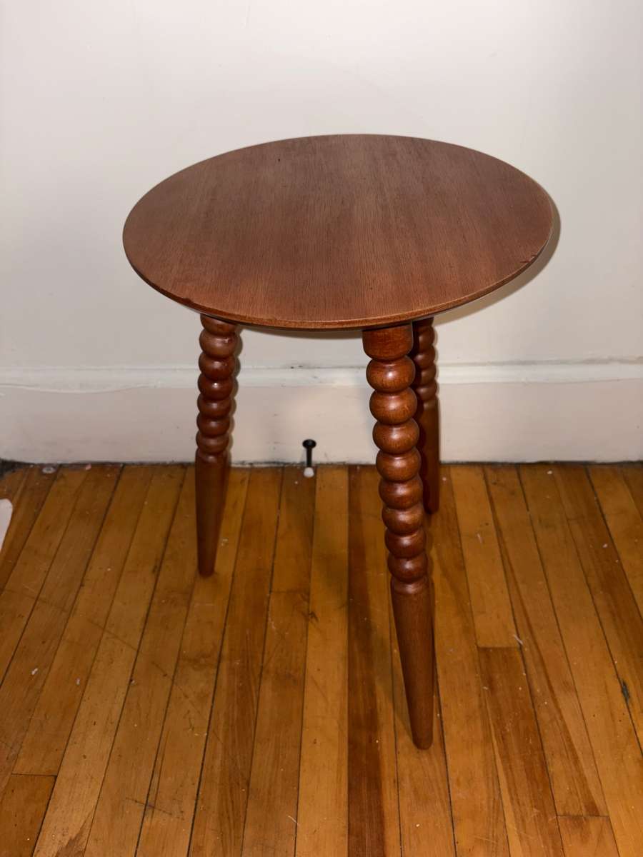 Round Wooden Side Table
