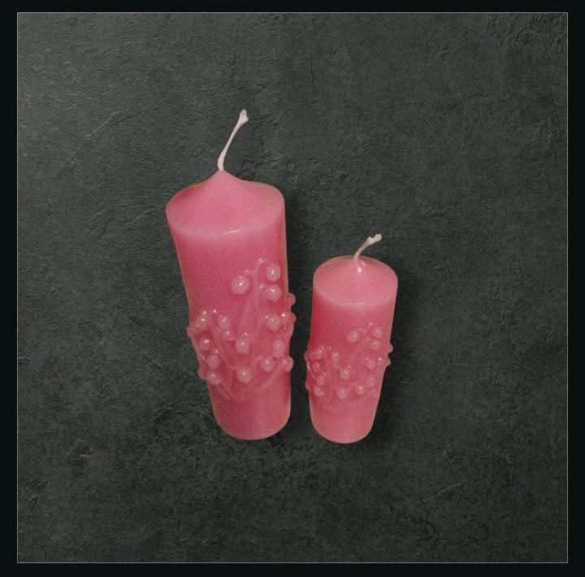 Pink Floral Candles
