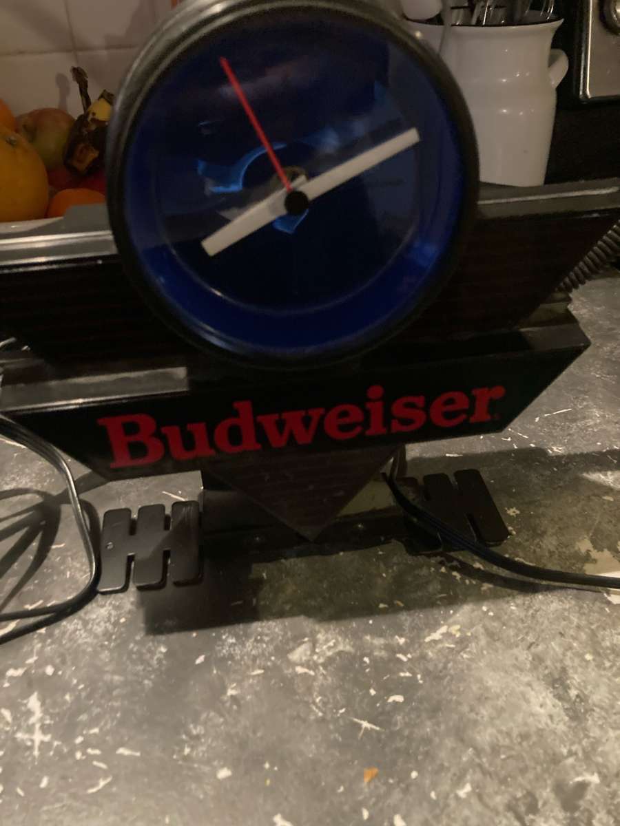 1991 Budweiser Illuminated Clock  Register Topper