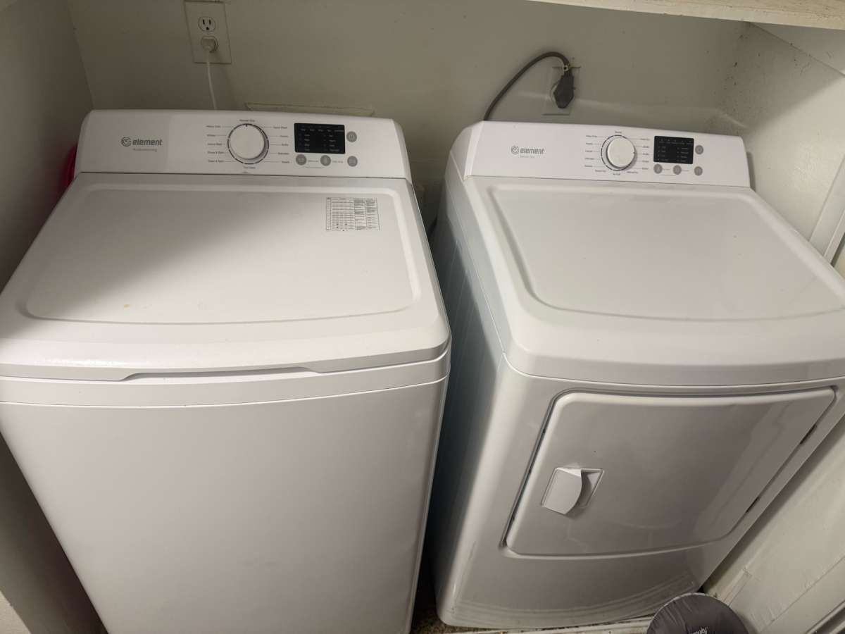 washer and dryer