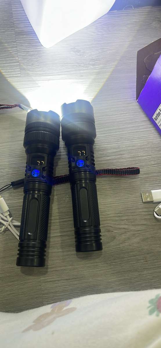 Flashlight with 10000 Lumens TypeC Fast Charging