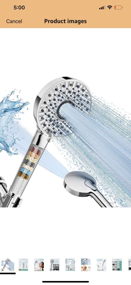 Filtered Shower Head with Handheld