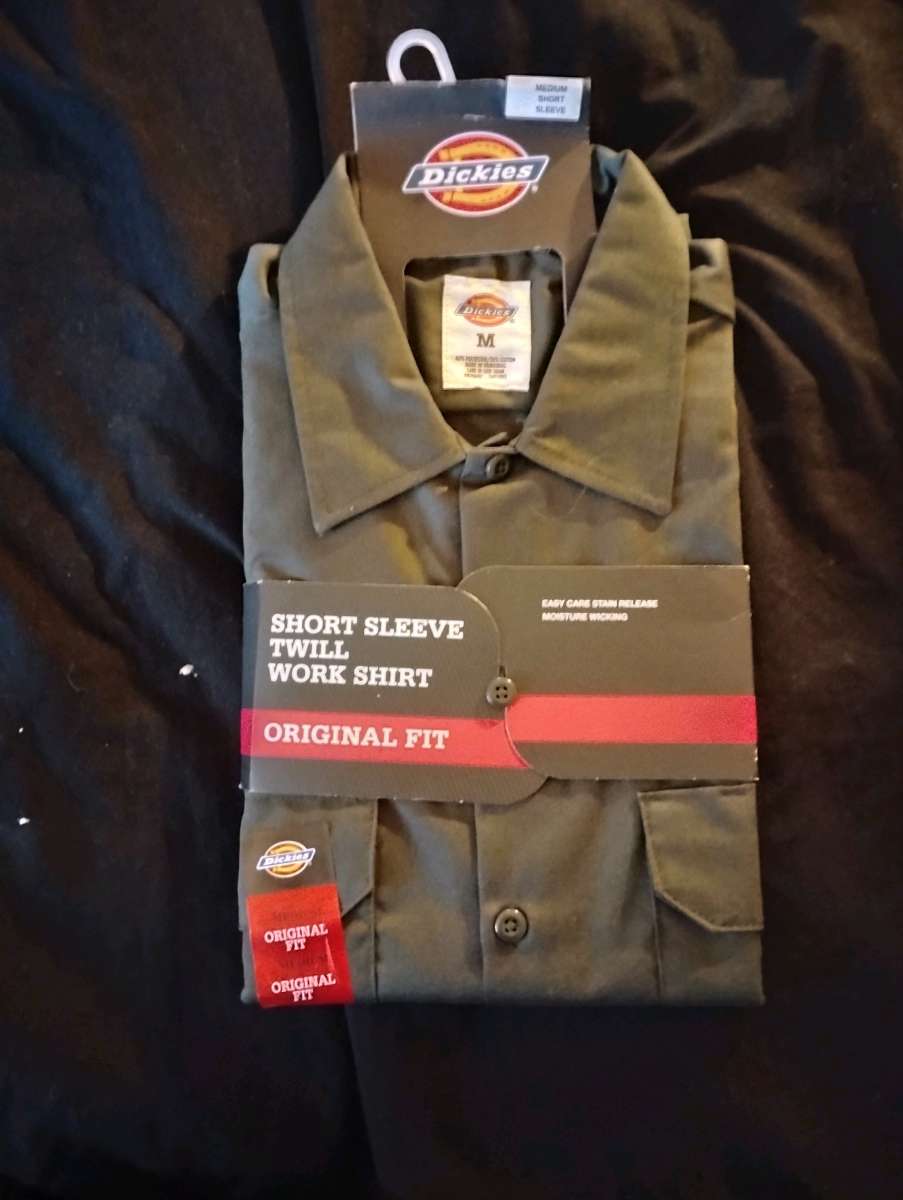 green dickies work shirt size m