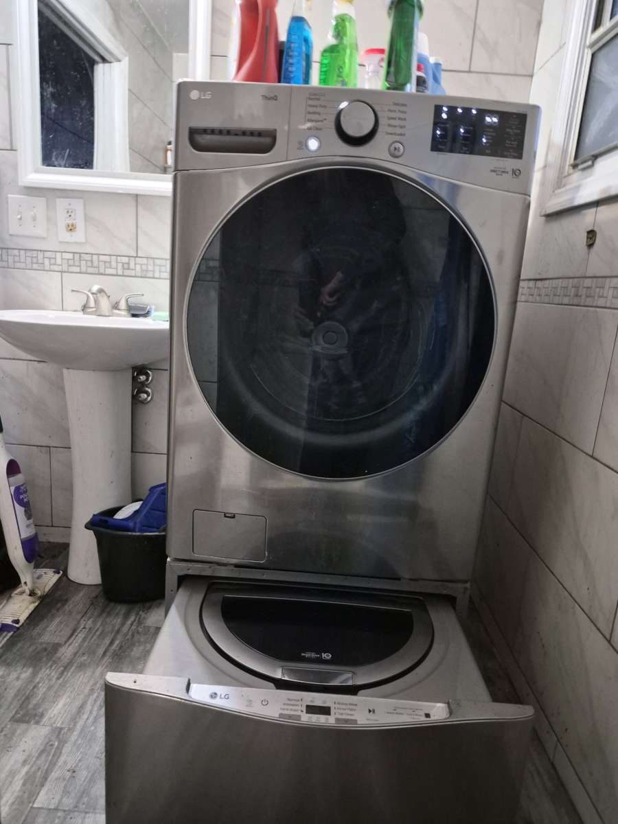 washer and dryer front load with pedistals