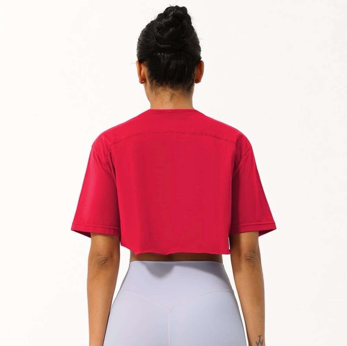 Wellin Vogue Women Loose Sport Crop Top TShirt