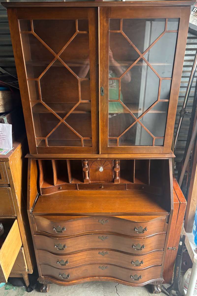 Antique Bassett Furniture Secretary Hutch Cabinet 1939