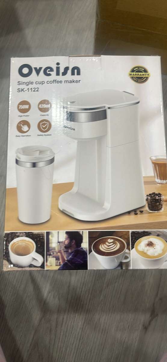 Coffee maker single serve with white