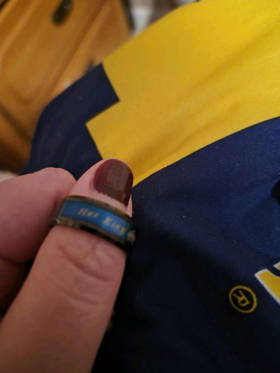 BRAND NEW HER KING comfort fit blue band size 8