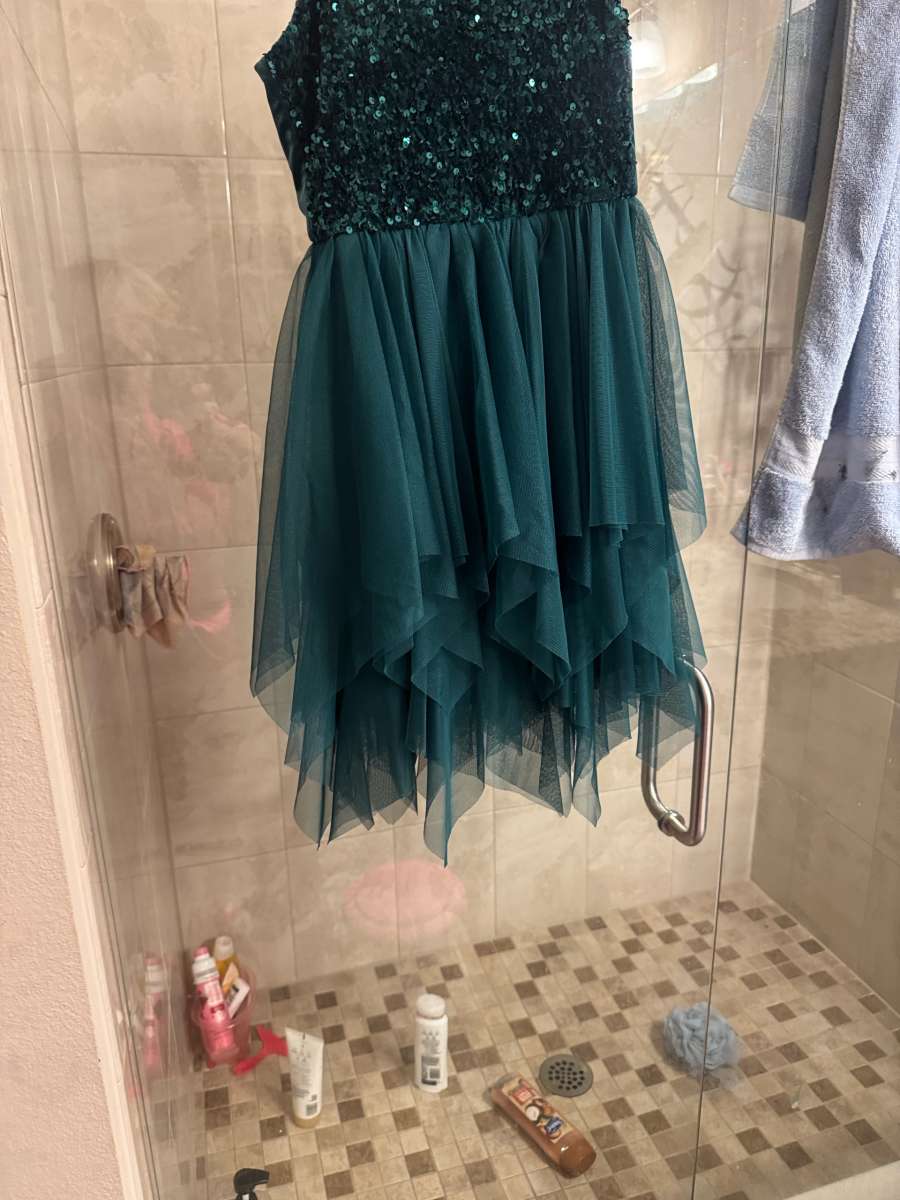 Green sequin dress