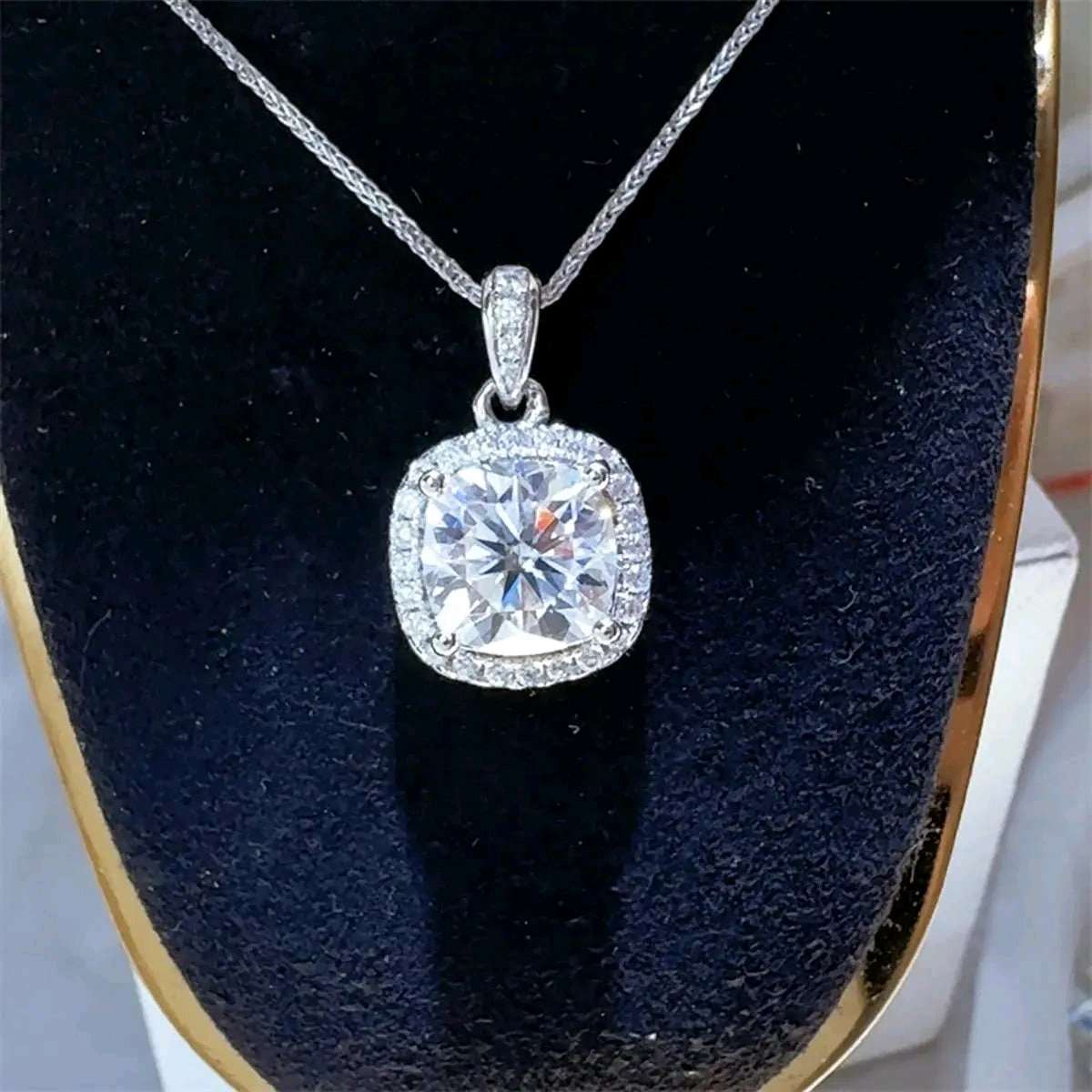 5 Carat Moissanite 925 Sterling Silver Necklace
